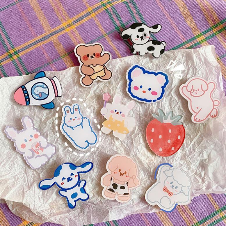 Phụ kiện, sticker, pin, cài trang trí áo, balo, túi ví mẫu gẫu vũ trụ