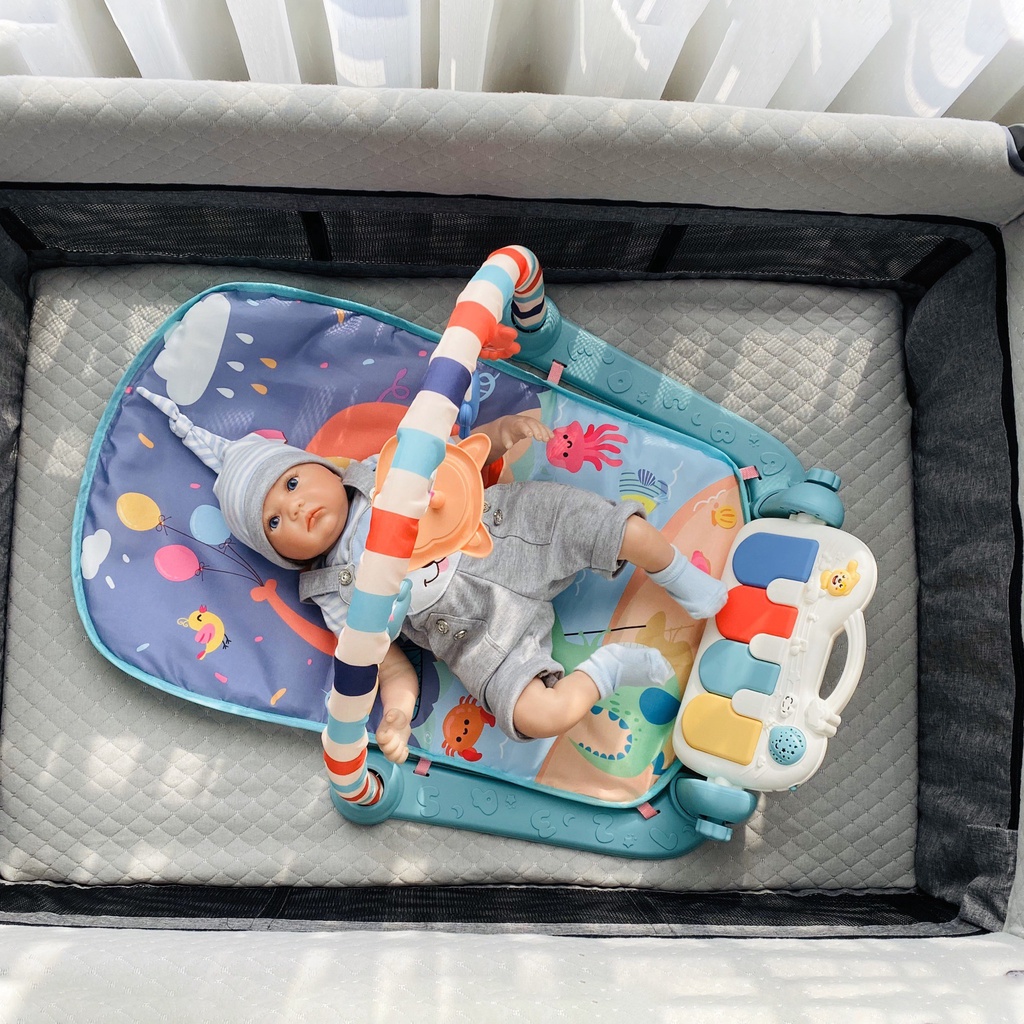 [Hàng chính hãng Umoo]Thảm nhạc cho bé, trẻ sơ sinh nằm chơi, vận động Baby Gym Mat