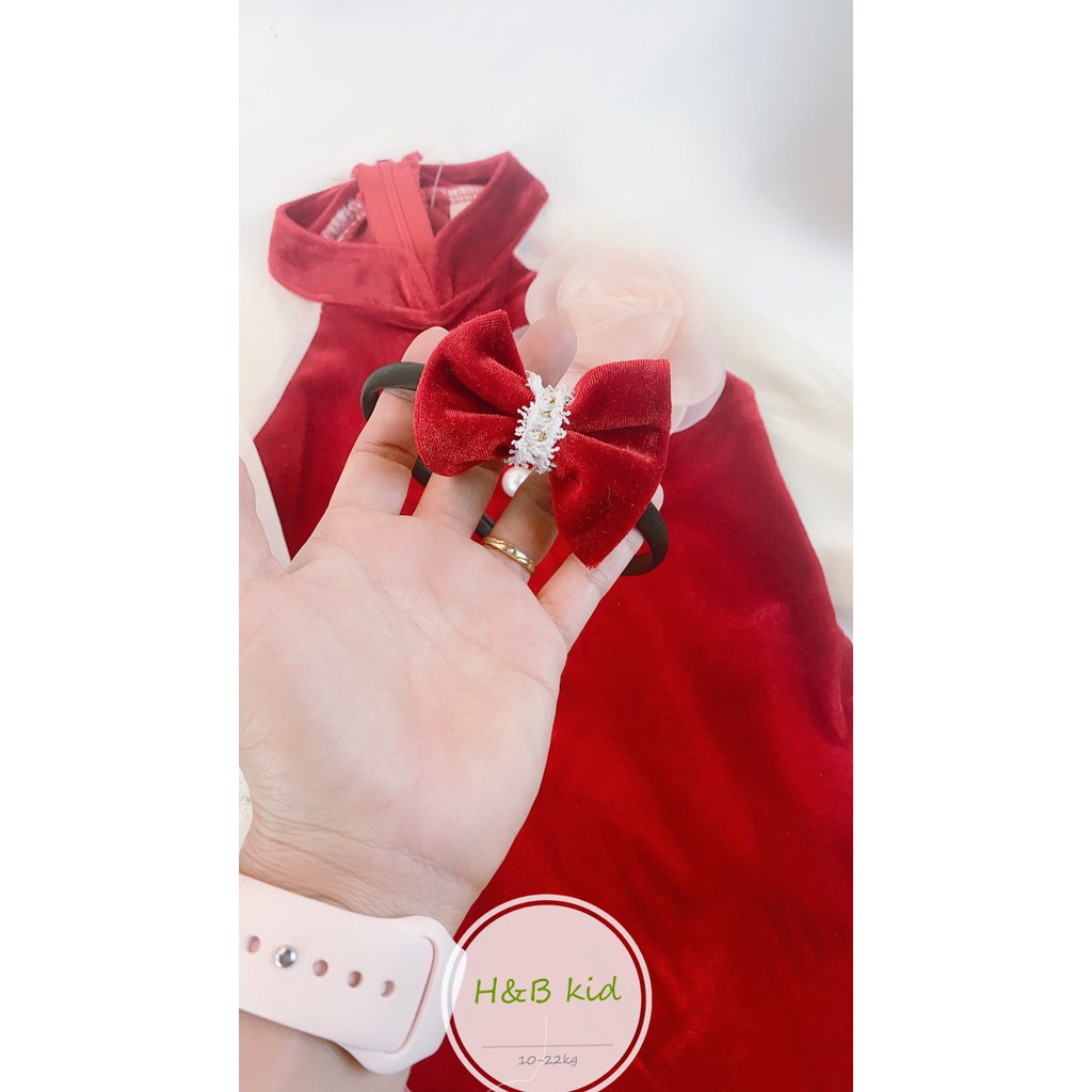 Áo dài bé gái 🎀chất nhung siêu đẹp