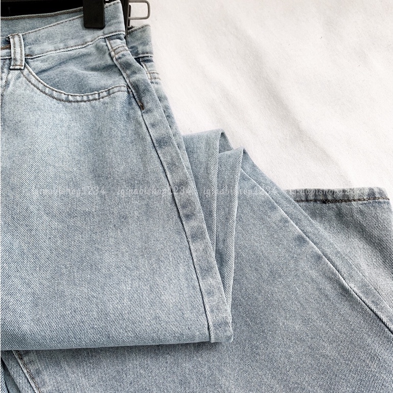 Quần Ống Rộng Suông Nữ Lưng Cao Vải Jeans Rách Gối Mã 3047 - Nabishop1234 (ẢNH THẬT KÈM VIDEO) | BigBuy360 - bigbuy360.vn
