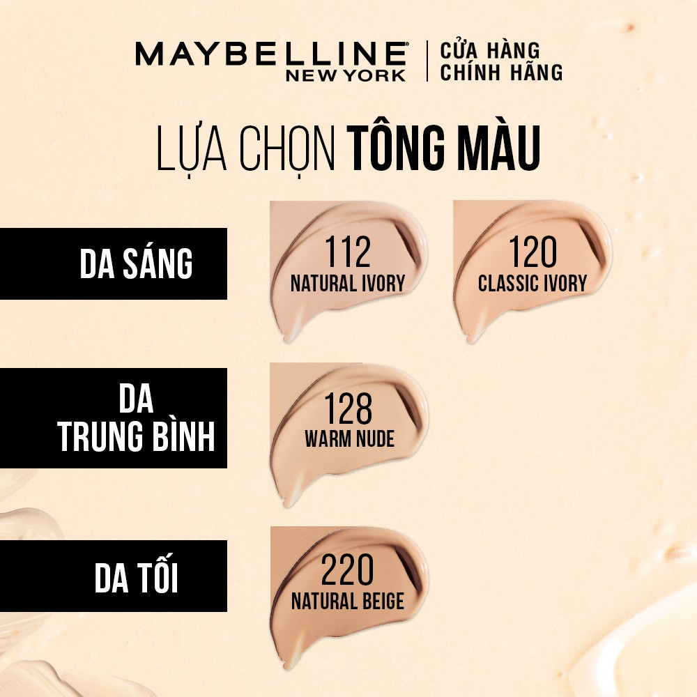 Kem Nền SuperStay Lâu Trôi Che Phủ Cao Full Coverage Foundation Maybelline New York 30ml HALOMI