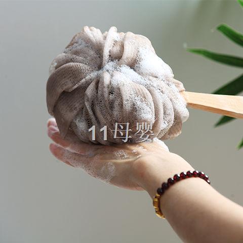 VBóng tắm phong cách Nhật Bản có tay cầm Khăn dài người lớn, cọ lưng nam, bông mềm, đồ dùng vệ sinh trẻ em