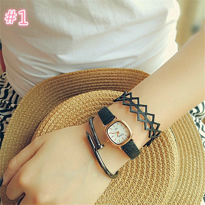 Đồng Hồ Nữ tay phụ nữ nhỏ vuông thời trang Quartz Đồng hồ da Quà tặng | BigBuy360 - bigbuy360.vn