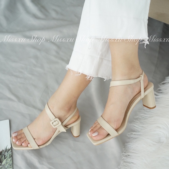 Giày sandal nữ mũi vuông cao 5cm thời trang MYSS - SD115