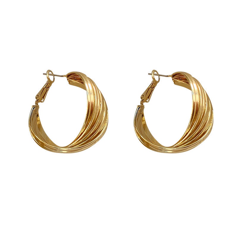 Bông Tai Mạ Bạc 925 Hình Tròn Thời Trang Cá Tính