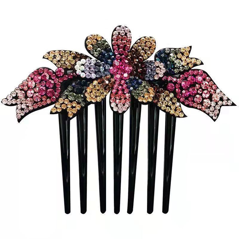 Cài Tóc Đính Đá Hình Hoa Xinh Xắn Chống Trượt Phong Cách Hàn Quốc Mới