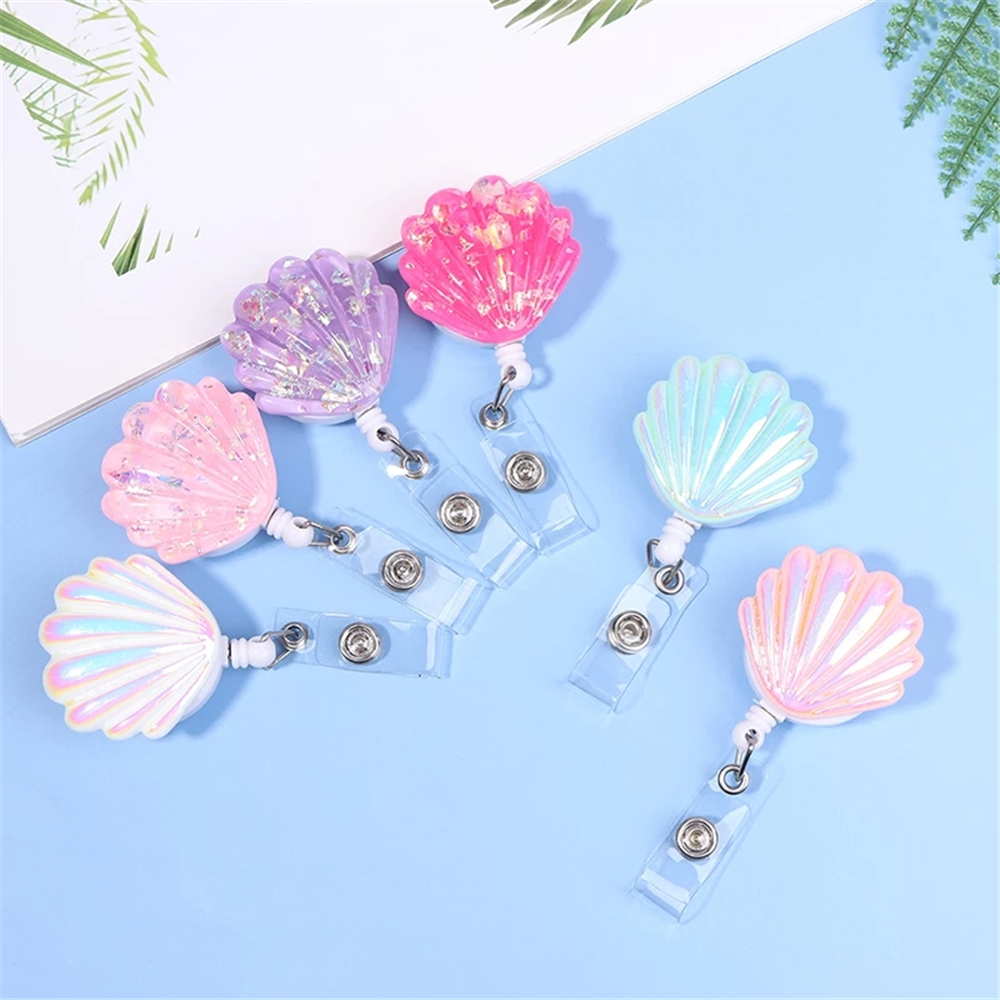 Kẹp Giữ Thẻ Id Hình Vỏ Sò Sáng Tạo