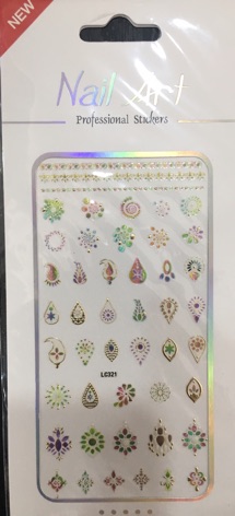 Sticker Dán Móng 3D(mẫu hoa văn)