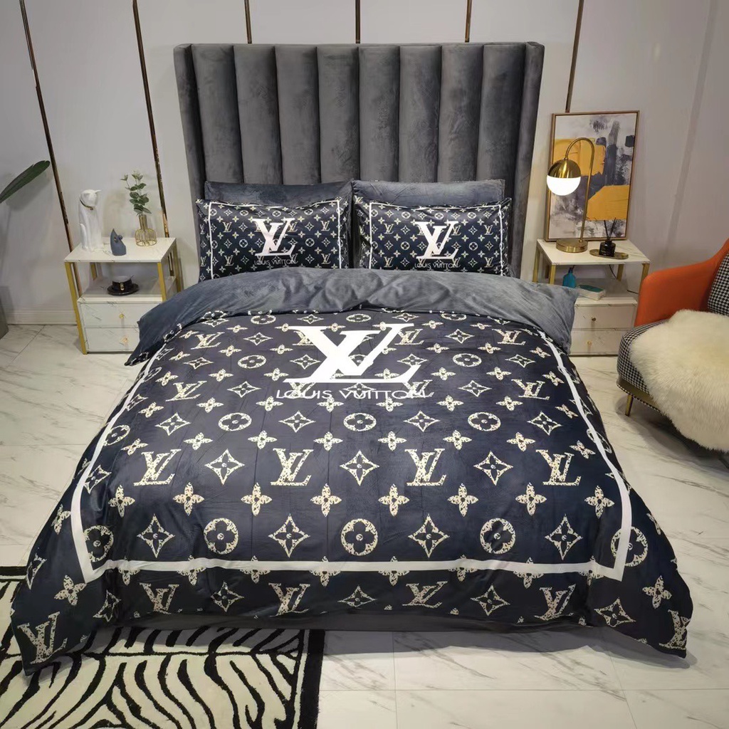 Bộ chăn ga nỉ nhung thương hiệu cao cấp nhập khẩu set 4 món nhiều màu