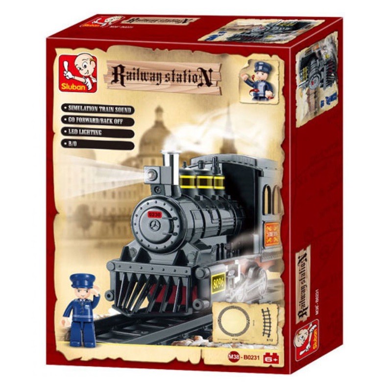 M38-B0231 Lego lắp ráp đầu tàu Sluban