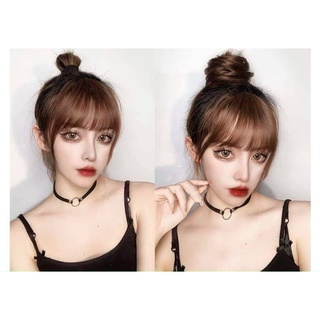 búi cột thẳng tóc giả