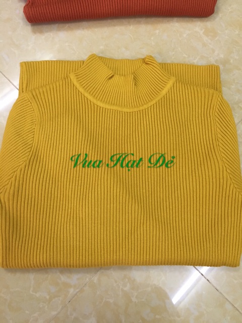 Áo len nữ loại đẹp giá sỉ cổ 3 phân, cổ ngắn , len gân  nhiều màu ( có video tự quay 100%  của shop vua hạt dẻ) | BigBuy360 - bigbuy360.vn