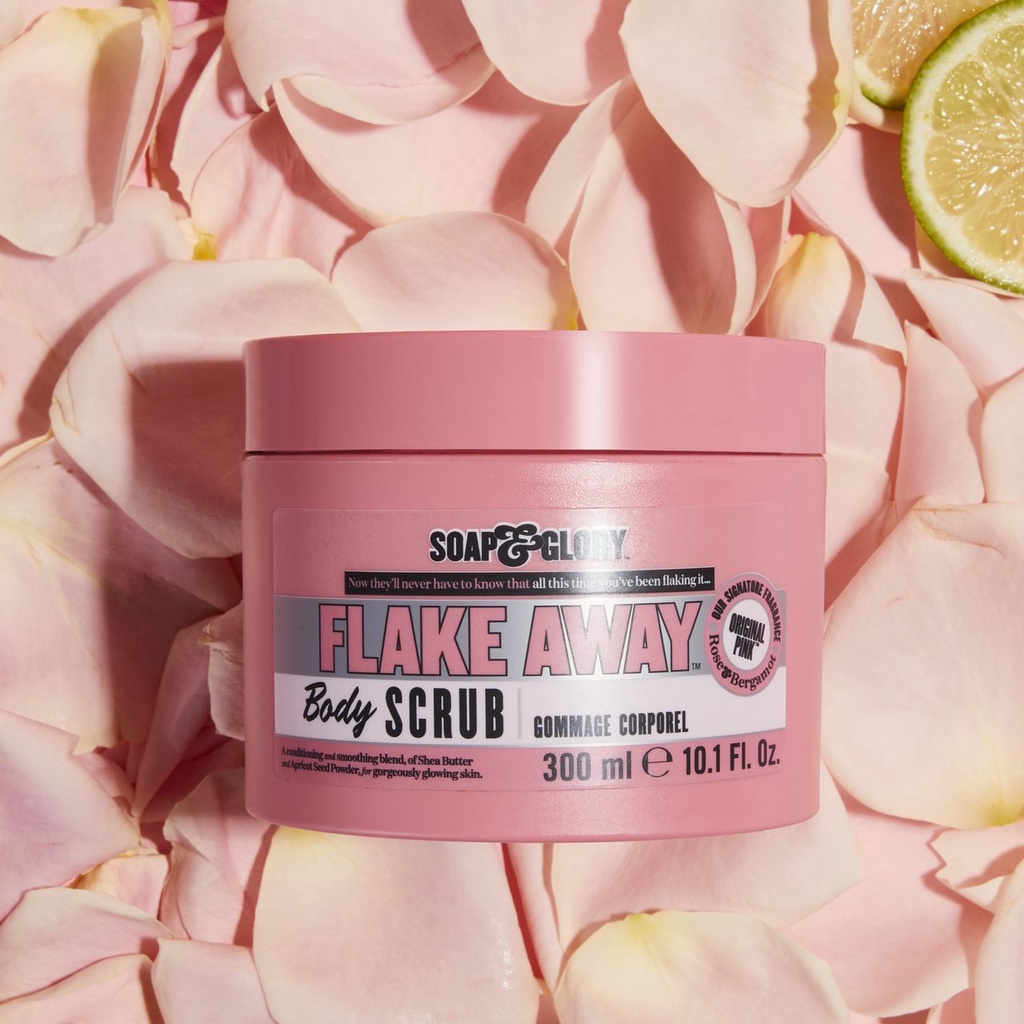 [mẫu mới] Tẩy da chết toàn thân Soap &amp; Glory Flake Away Body Polish Scrub (Bill Anh) 300ml