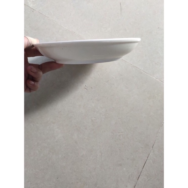 Đĩa sứ trắng sâu lòng hàng dày