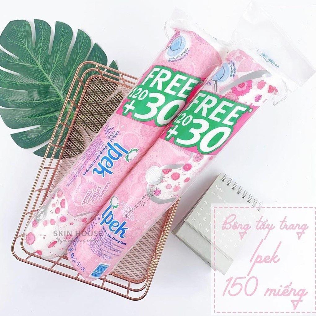 Bông tẩy Trang 100% Cotton Thổ Nhĩ Kỳ Ipek Klasik Cotton Pads - 150 Miếng