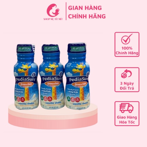Sữa Pediasure nước 200ml tăng cân, tăng chiều cao cho bé từ 2 tuổi Mỹ