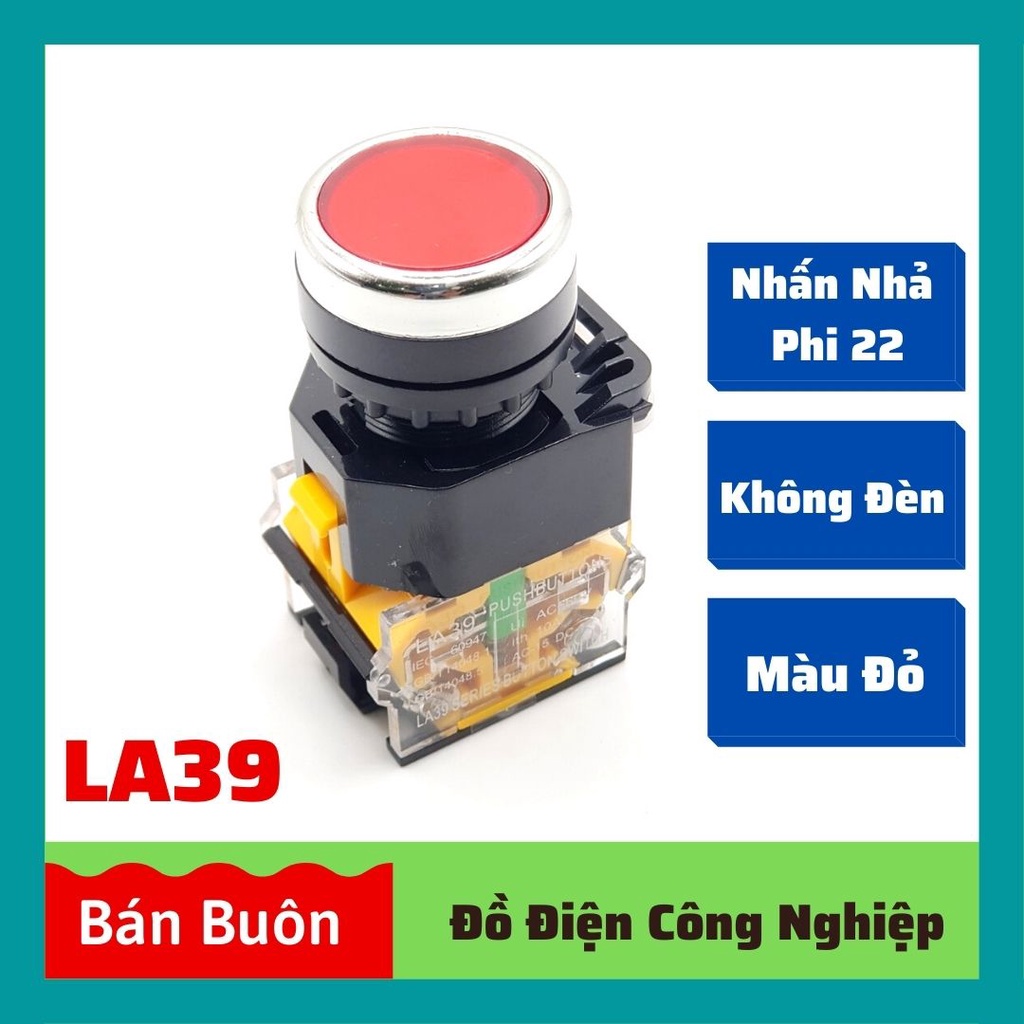 Nút nhấn nhả phi 22, nút nhấn đề phi 22 không đèn, nút nhấn phi 22