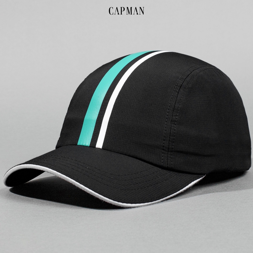Mũ lưỡi trai chính hãng CAPMAN phom dáng thể thao ôm đầu vải dù CM19