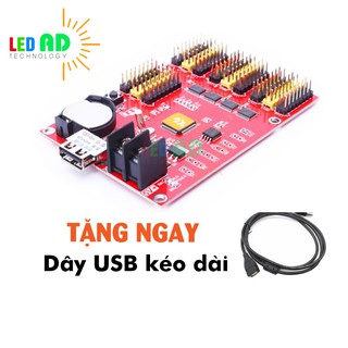 Card hd u63 - mạch usb điều khiển led ma trận 1 màu, 3 màu - mạch điều khiển module led quảng cáo