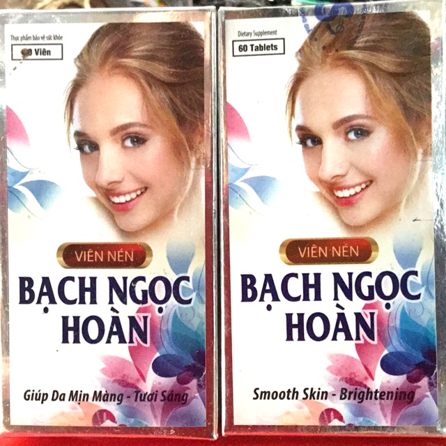 BẠCH NGỌC HOÀN Da Khô Sạm, Tàn Nhang, Nám Da 60 viên/hộp