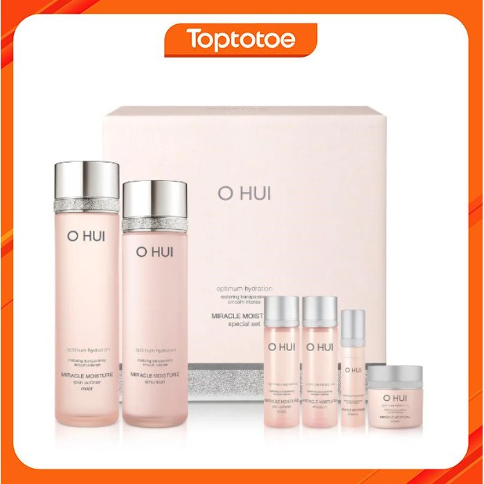 Bộ Dưỡng Ẩm Sáng Da Ohui Miracle Moisture Special Set 6pcs 330ml