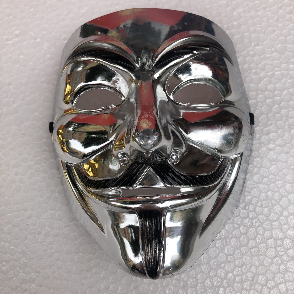 Mặt nạ Hacker Anonymous - Mặt nạ Vàng,Bạc hóa trang nhân vật hacker dành cho nam và nữ
