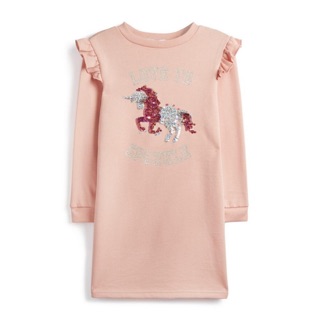Váy nỉ Primark đính kim sa hình Unicorn