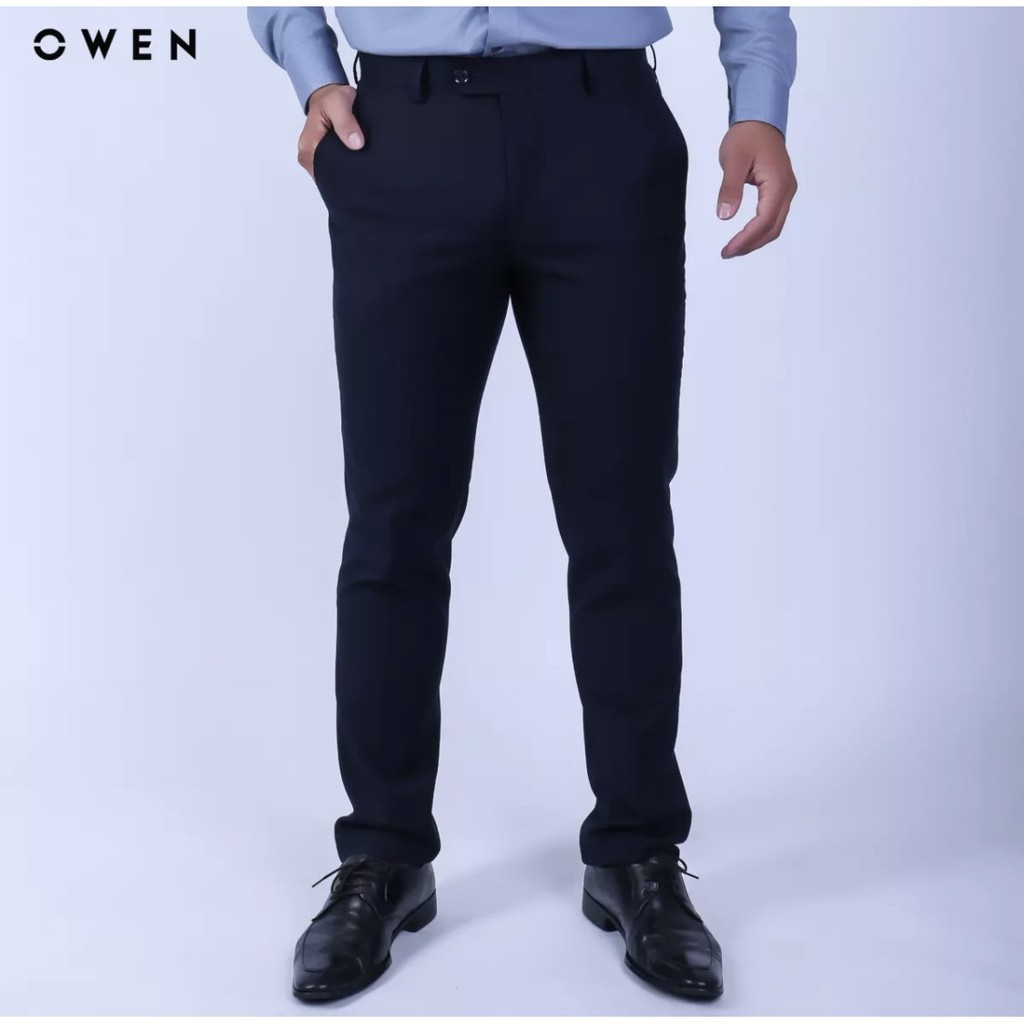 Xả 12.12 10.10 . OWEN - Quần âu nam Owen SLIMFIT màu xanh tím than 91371 Cực Đẹp . . . ' ' ' hot .