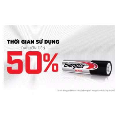 Vỉ 4 viên pin tiểu AA Energizer Max Alkaline 1,5V (Nhập khẩu Singapore)[Chính Hãng 100%]