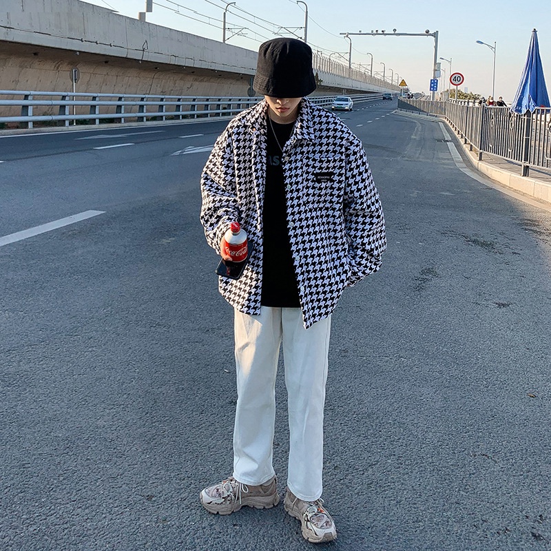 Áo Sơ Mi Tay Dài Dáng Rộng Phong Cách Hong Kong Cổ Điển Cho Nam Tf1