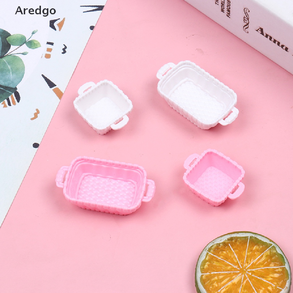 Set 4 giỏ đựng thức ăn mini thân thiện với môi trường trang trí nhà búp bê