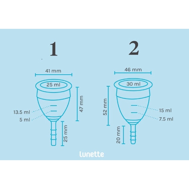 Cốc nguyệt san Lunette cup (Tặng thêm gel rửa và cốc tiệt trùng)