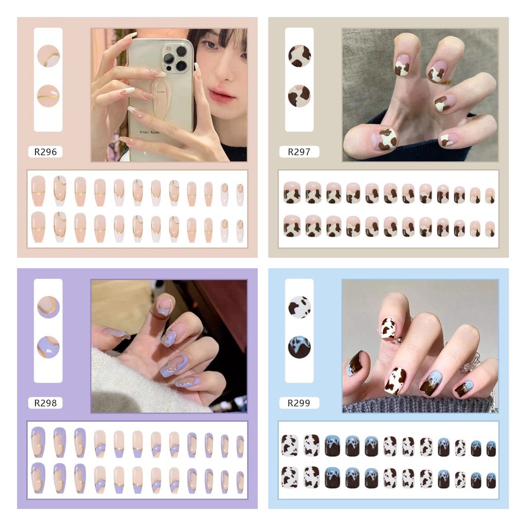 Hộp 24 Móng Tay Giả Thời Trang R251-R300