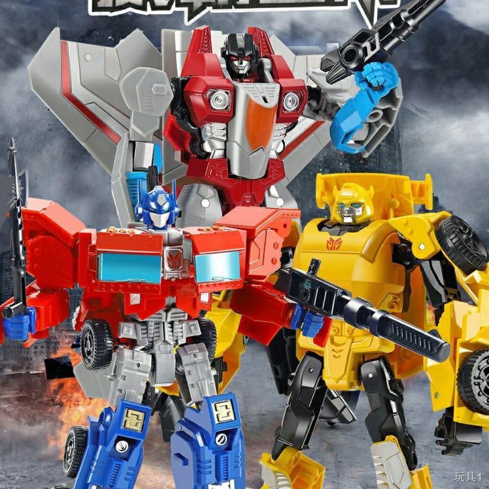 ✑Đồ chơi biến dạng cậu bé Optimus Prime Robot bằng hợp kim Transformers Autobot Bumblebee Hand Dinosaur Children