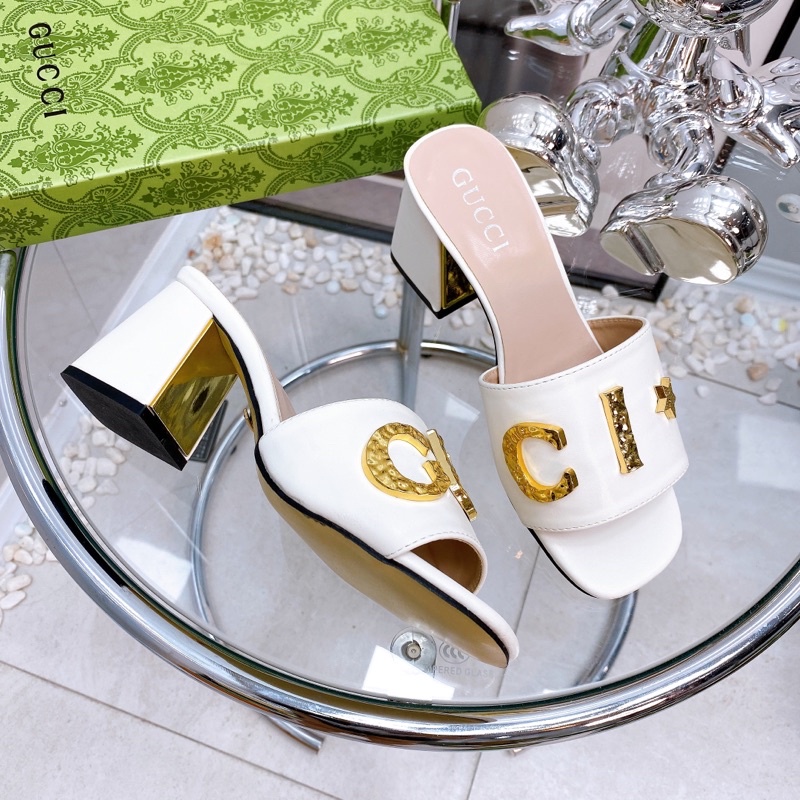 Guốc Gucci Trắng Đen Khoá Sao Full Size 35-39  -  By Anh Dinh Phuong