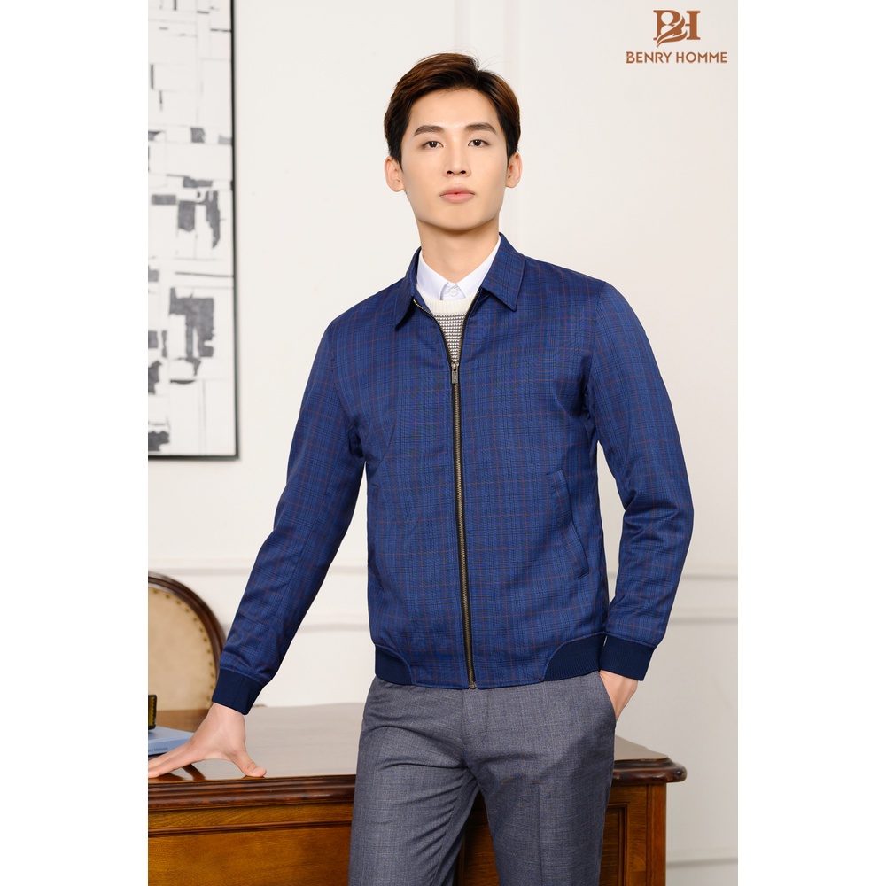 Áo khoác nam Benry, Chất liệu vải Tuytsi Sợi Lông Cừu, Dáng áo slim fit mặc thanh lịch, Trẻ trung mã 1887NV - Benryhomme