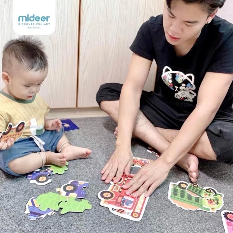 Đồ Chơi Ghép Hình Cho Bé Mideer My First Puzzle Dinosaurs