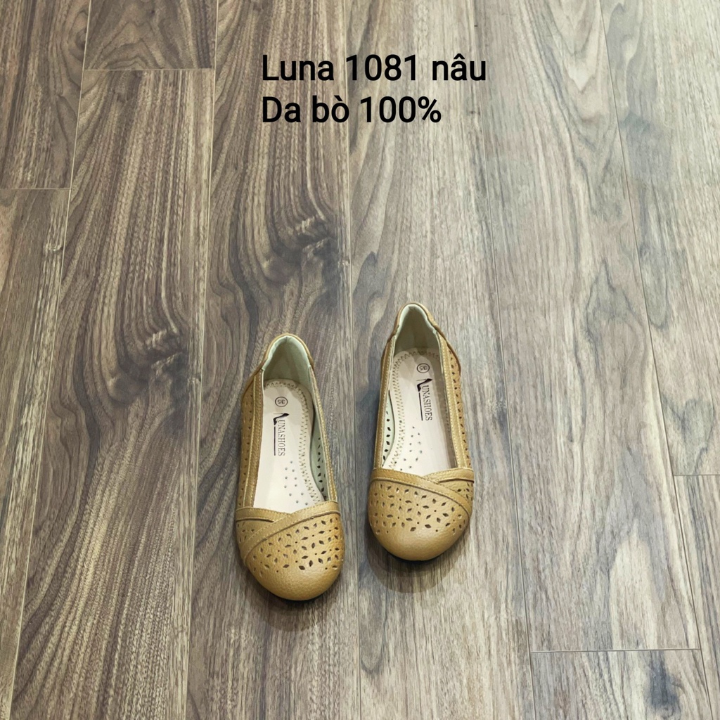 Giày bệt nữ công sở DA BÒ 100% LUNASHOES(1081) SẴN HÀNG FULLBOX giày trung niên nữ cho mẹ