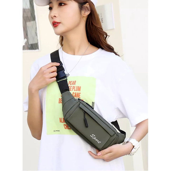 Túi đeo chéo, đeo bụng đa năng vải simili chống thấm nước tuyệt đối size 32cm TUI-19