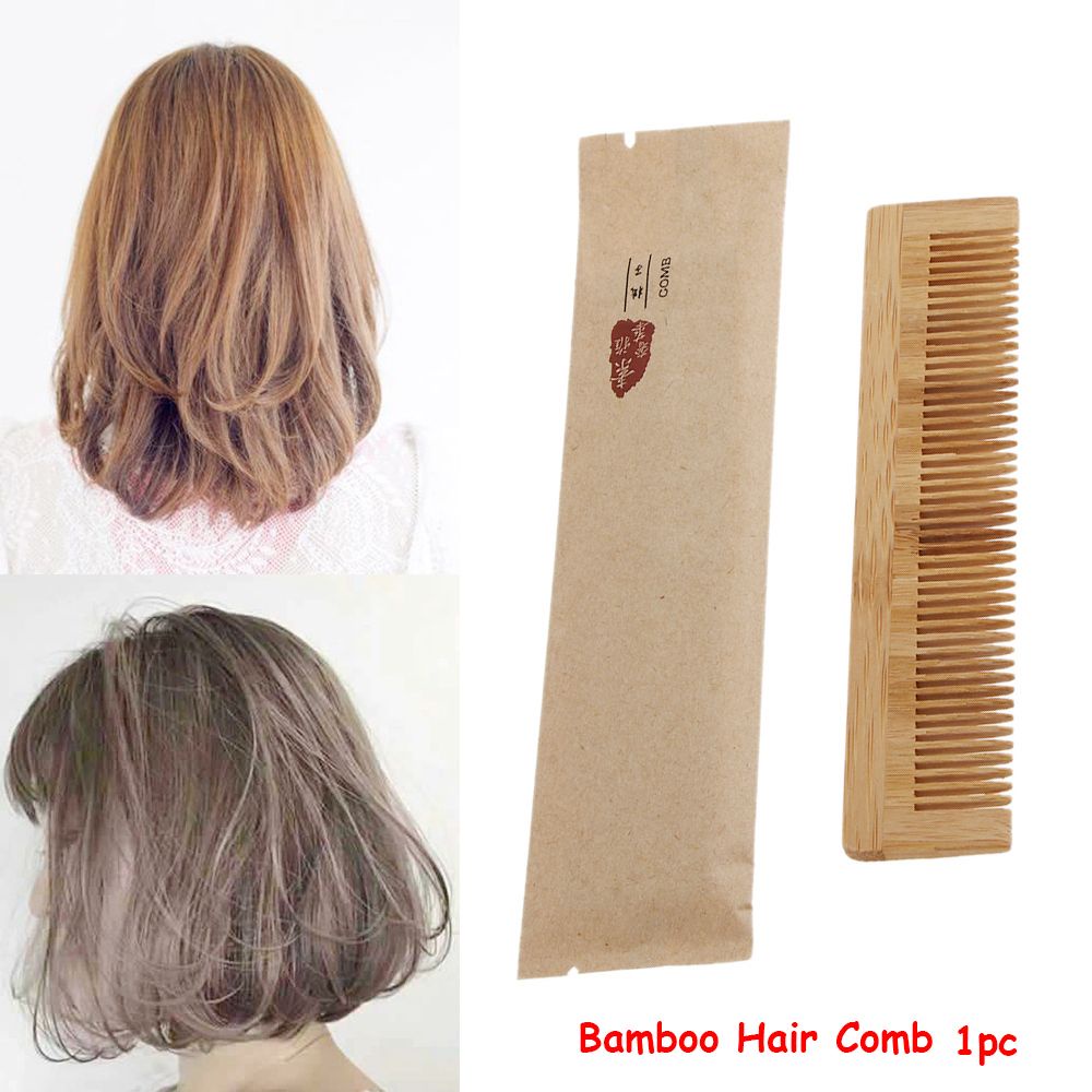 [Hàng mới về] Lược gỗ tre bỏ túi mát xa tạo kiểu tóc chống tĩnh điện