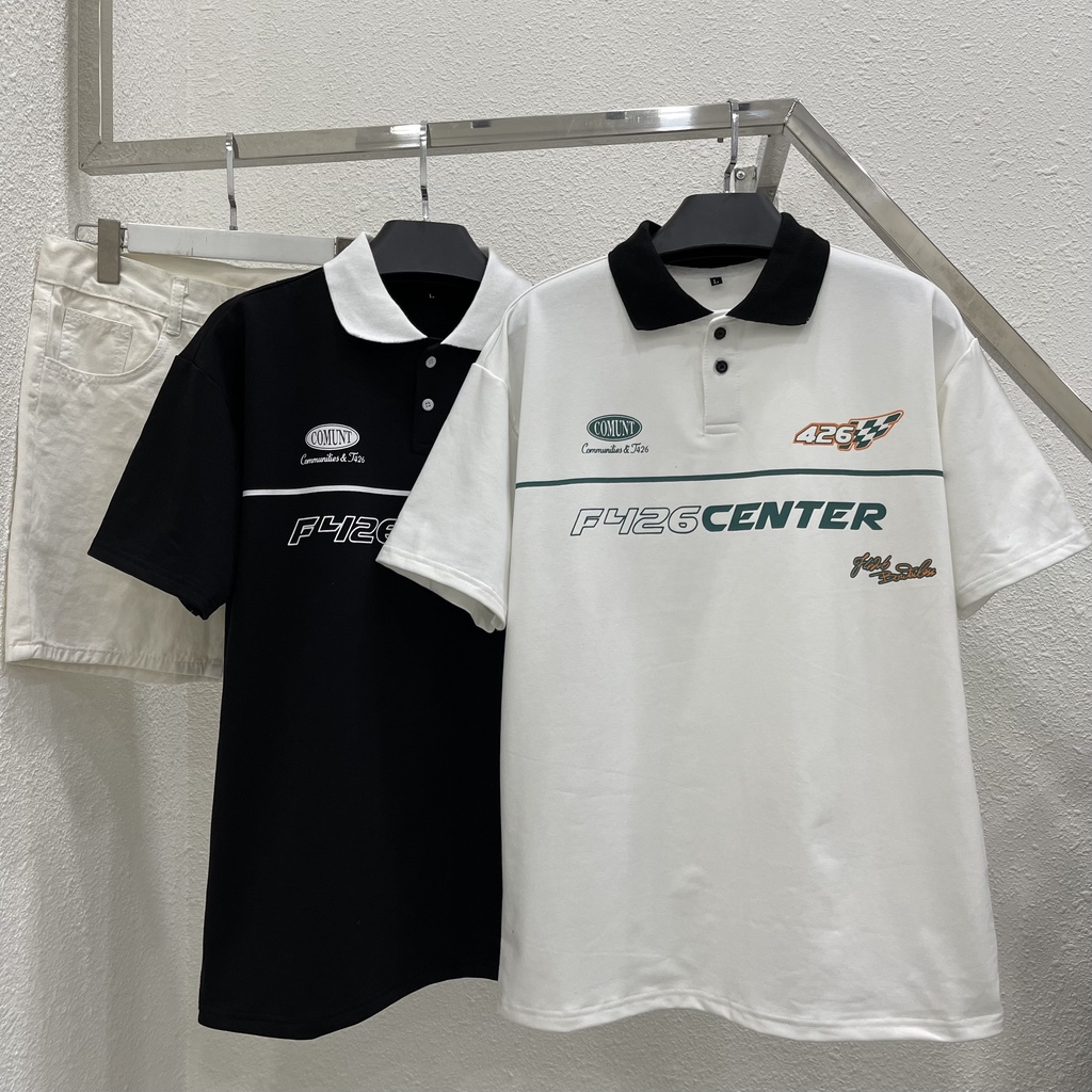Áo thun polo F426 center áo thun cổ trụ ngắn tay chất cotton cao cấp