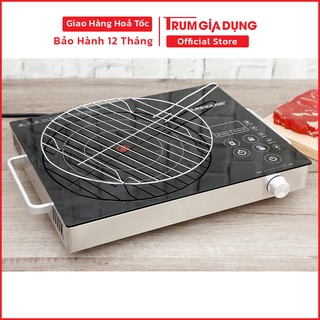 Bếp hồng ngoại đơn cảm ứng Sunhouse SHD6017, tặng kèm 01 vỉ nướng theo bếp hồng ngoại, đa chức năng nấu nướng.