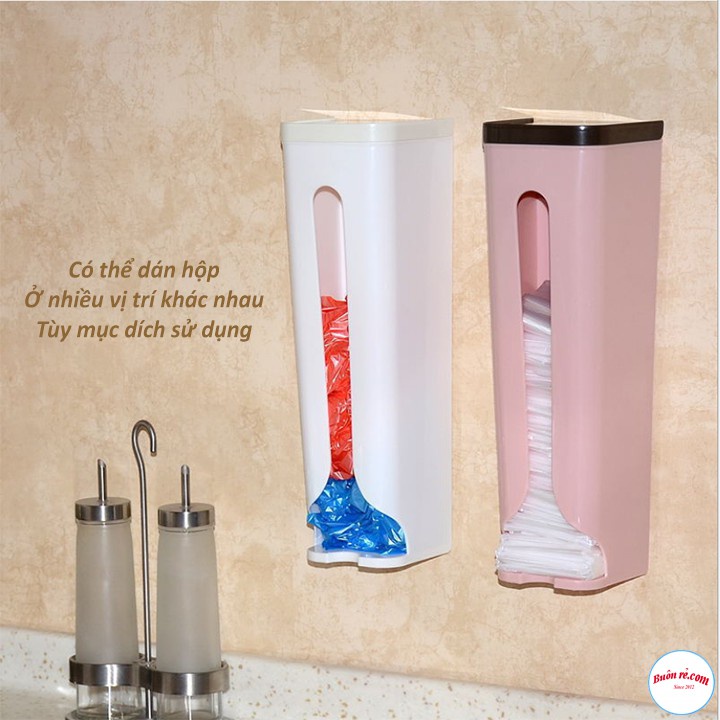 Hộp đựng khăn giấy, túi nilon, túi đựng rác gắn tường tiện lợi - Màu ngẫu nhiên