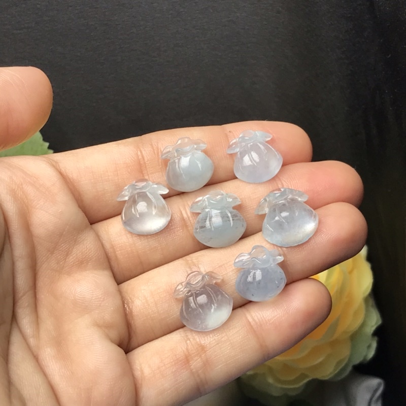 Túi tiền tài lộc đá aquamarine