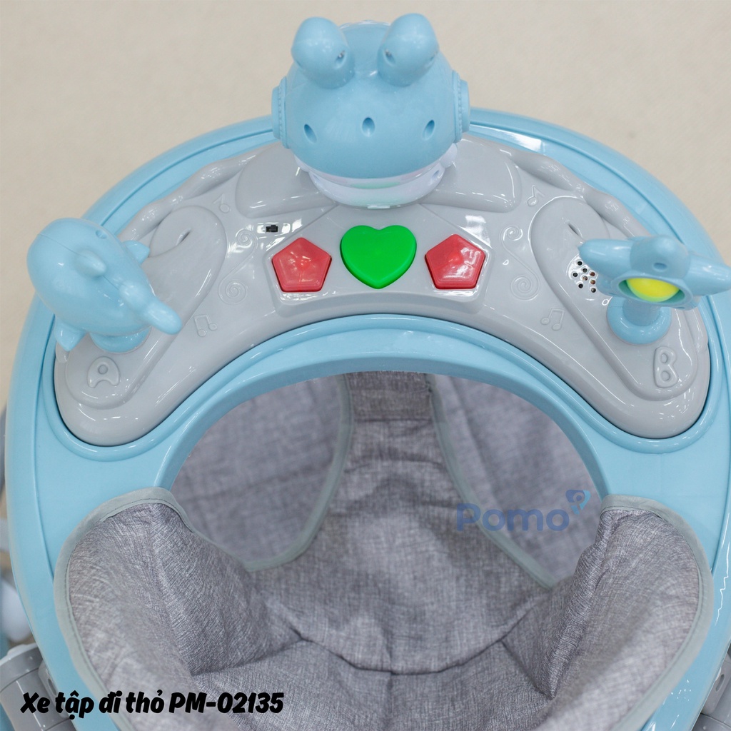 Xe Tập Đi Thỏ Baby Walker PM-02135 Cho Bé Thiết Kế Mới Nhất 2022, Full Trọn Bộ Đầy Đủ Tay Cầm Và Tấm Lót Chân