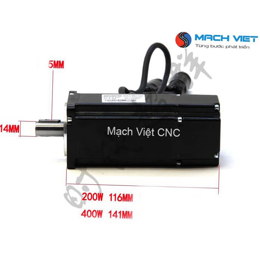 Động cơ AC Servo 200W / 400W Times Brilliant ( Động cơ + Cáp + Driver ) hỗ trợ kĩ thuật miễn phí