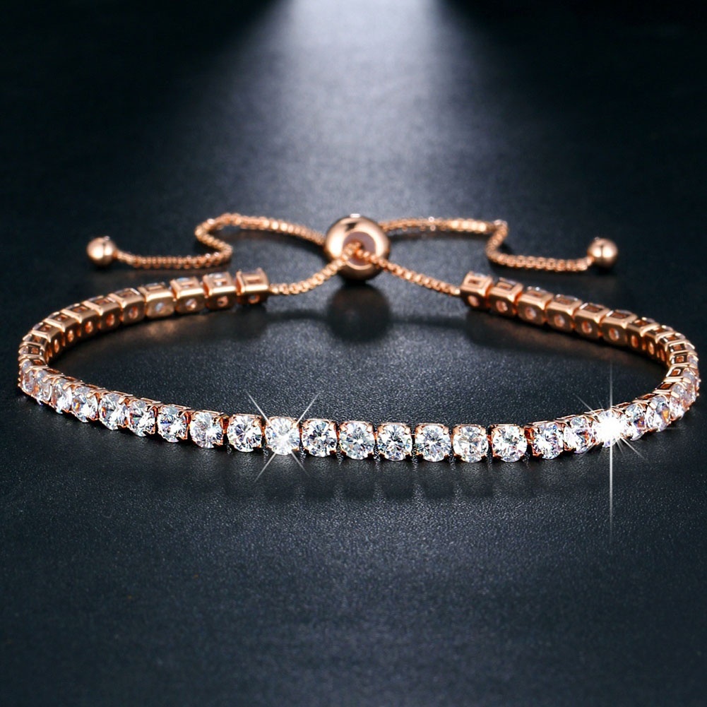 Vòng đeo tay đính đá kiểu dáng sang trọng thanh lịch dành cho nữ