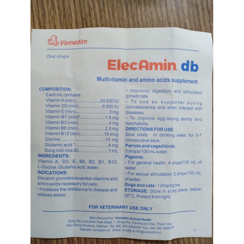 Vitamin tăng đề kháng , kích thích sinh sản cho chim vẹt hsd 03/2024.