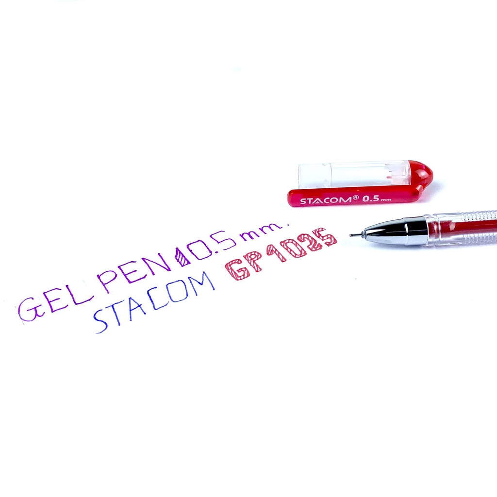 Bút mực nước nấp đậy đầu 0.5mm STACOM/GP1025 (SET 5 CÂY)