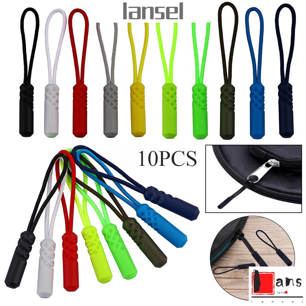 Set 10 đầu dây kéo thay thế nhỏ gọn cho vali/ ba lô/ túi đựng quần áo/ dụng cụ ngoài trời/ lều nhiều màu